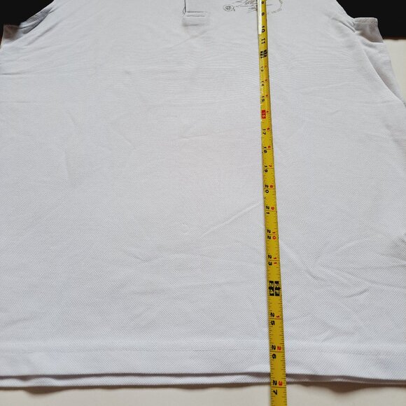 New Men's Impulso Italian While Blue Short Sleeves 100% Cotton Polo Shirt Size M - Picture 13 of 16